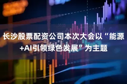 长沙股票配资公司本次大会以“能源+AI引领绿色发展”为主题